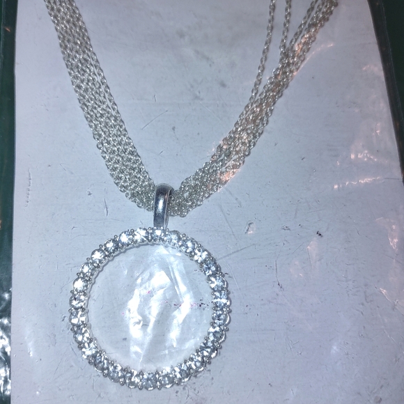 Circle of Sparkling Crystal Stones Pendant - Picture 6 of 8